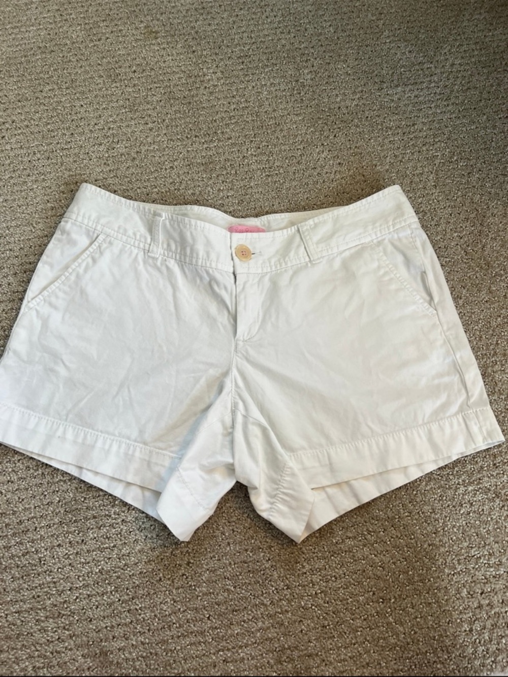 Lilly Pulitzer White Callahan Cotton Bermuda Shorts